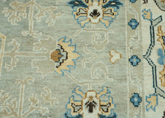 LoomBloom 8x10 Oriental Area Rug in Mint Traditional Oushak Wool Hand Knotted