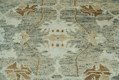 LoomBloom 9x12 Oriental Area Rug in Mint Traditional Oushak Wool Hand Knotted