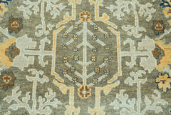 LoomBloom 8x10 Oriental Area Rug in Sage Traditional Oushak Wool Hand Knotted
