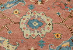 LoomBloom 8x10 Oriental Area Rug in Rust Arts & Crafts Oushak Wool Hand Knotted