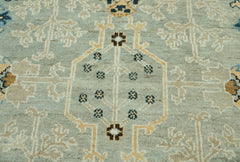 LoomBloom 8x10 Oriental Area Rug in Mint Traditional Oushak Wool Hand Knotted