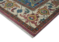 12x15 Pink, Ivory, Red Color Hand Knotted Oushak Wool Oriental Rug