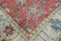 8x10 Antique Rose, Beige, Blue Color Hand Knotted Oushak Wool Arts & Crafts/Mission Oriental Rug