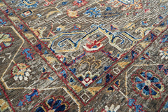 8x10 Moss, Brown, Beige Color Hand Knotted Oushak Wool Traditional Oriental Rug