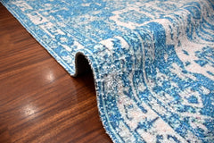 Multi Size Blue White Color Hand Woven Oriental Polyester Modern Oriental Rug