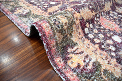 Multi Size Purple Brown Beige Color Hand Woven All-Over Polyester Traditional Oriental Rug