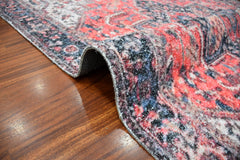 Multi Size Rust Ivory Black Color Hand Woven All-Over Polyester Traditional Oriental Rug