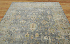 LoomBloom Hand Knotted Traditional Oushak Wool Oriental Area Rug in Blue, Multi Size
