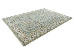 10x14 Mint, Ivory, Blue Color Hand Knotted Oushak Wool Transitional Oriental Rug