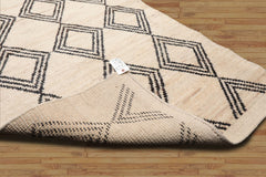 LoomBloom Ivory 3'4''x13'2" Afghan Moroccan Modern Contemporary Tribal Hand Knotted Wool Oriental Area Rug