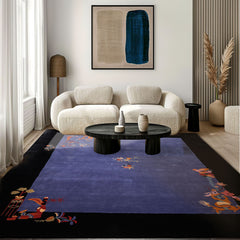 Multi Size Vase Blue Area Rug by LoomBloom Hand Tufted Transitional Chinese Art Deco in New Zealand Wool