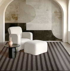 Multi Size Chocolate Ivory Color Hand Woven Flatweave Wool Modern Oriental Rug