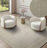 Multi Size Sage Ivory Color Hand Loomed Flatweave Wool Modern Oriental Rug