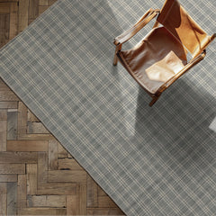 Multi Size Slate Ivory Color Hand Woven Flatweave Wool Modern Oriental Rug