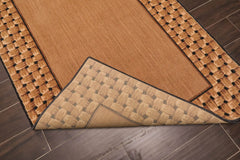 3x5 Tan, Beige, Black Color Machine Made All-Over Wool Contemporary Oriental Rug