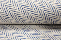 New Zealand Wool Oriental Rug LoomBloom Ivory Multi Sizes Hand Woven Flatweave Herringbone Design