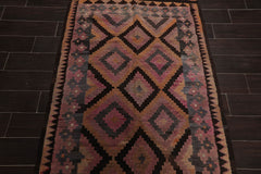 3x5 Rust, Rose, Brown Color Hand Woven All-Over 100% Wool Traditional-Persian/Oriental Oriental Rug