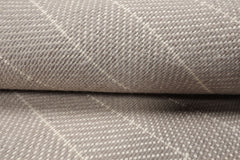 Hand-Woven Gray New Zealand Wool Herringbone Rug in Multi Sizes by LoomBloom