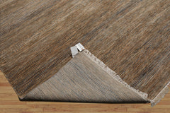 Geometric Modern 8x10 Tibetan Rug in Moss Hand Knotted with Wool and Bamboo Silk
