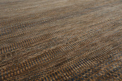 Geometric Modern 8x10 Tibetan Rug in Moss Hand Knotted with Wool and Bamboo Silk