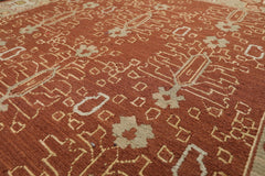 3x5 Plum, Sage, Ivory Color Hand Knotted All-Over 100% Wool Traditional Oriental Rug