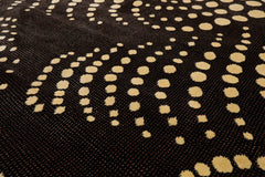8x10 Brown, Black, Ivory Color Machine Made All-Over 100% Wool Modern Oriental Rug