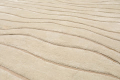 8x10 Tone on Tone Beige, , Color Hand Tufted All-Over 100% Wool Modern Oriental Rug