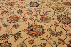 8x10 Caramel, Black, Rust Color Machine Made All-Over 100% Wool Traditional Oriental Rug