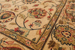 8x10 Caramel, Black, Rust Color Machine Made All-Over 100% Wool Traditional Oriental Rug
