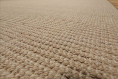 Hand Loomed Tan New Zealand Wool Textured Rug in Multi Sizes by LoomBloom