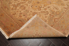 8x10 Beige, Gold, Moss Color Hand Knotted All-Over 100% Wool Traditional-Persian/Oriental Oriental Rug