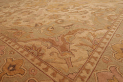 8x10 Beige, Gold, Moss Color Hand Knotted All-Over 100% Wool Traditional-Persian/Oriental Oriental Rug