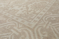 9x12 Gray, Taupe, Color Hand Knotted Afghan Oushak 100% Wool Traditional-Persian/Oriental Oriental Rug