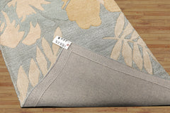 Gray Transitional Floral Hand Tufted Wool & Faux Silk Runner LoomBloom Multi Sizes Oriental Area Rug