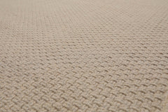 8x10 Oatmeal, , Color Hand Braided All-Over 100% Wool Braided Oriental Rug