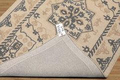 Beige Traditional Heriz Hand Tufted Wool Runner LoomBloom Multi Sizes Geometric Oriental Area Rug