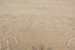 8x10 Gray, Beige, Color Hand Knotted All-Over 100% Wool Transitional Oriental Rug