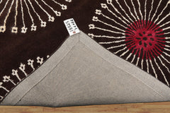 Brown Transitional Floral Hand Tufted Wool & Faux Silk Runner LoomBloom Multi Sizes Oriental Area Rug