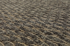 8x11 Gray, Beige, Color Hand Knotted Tibetan Wool & Jute Contemporary Oriental Rug