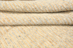 6x9 Ivory, Beige, Gray Color Hand Knotted Tibetan Wool & Jute Contemporary Oriental Rug