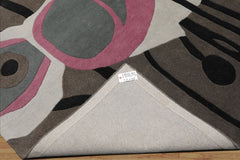 Multi Sizes Hand Tufted Greenish Gray Wool Oriental Area Rug by LoomBloom Modern Design