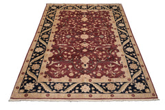 6' x 9' Hand Knotted Traditional Oriental Area Rug Reversible Red