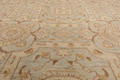 9x12 Gray, Beige, Brown Color Hand Knotted All-Over 100% Wool Traditional-Persian/Oriental Oriental Rug