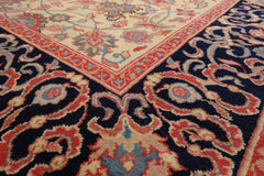 7'10"x10' Kashan Ivory Hand Knotted Floral Traditional Wool Oriental Area Rug