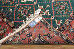 6x9 Turquoise, Orange, Ivory Color Hand Knotted Herati Bidjar New Zealand Wool Traditional Oriental Rug