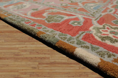 Sage Hand Tufted Transitional Oushak Arts & Crafts LoomBloom Wool Area Rug in Multi Sizes