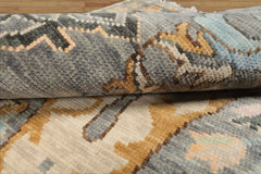 Gray Hand Knotted Transitional Oushak Arts & Crafts LoomBloom Wool Area Rug in Various Sizes