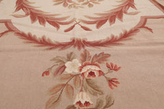 8x10 Taupe, Rust, Brown Color Hand Woven All-Over 100% Wool Traditional Oriental Rug