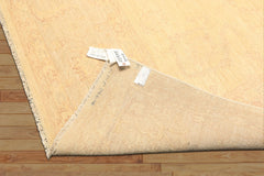 9x12 Ivory, Gray, Taupe Color Hand Knotted Peshawar Wool Transitional Oriental Rug