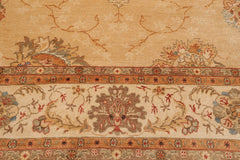 9x12 Tan, Beige, Gray Color Hand Knotted All-Over 100% Wool Traditional-Persian/Oriental Oriental Rug